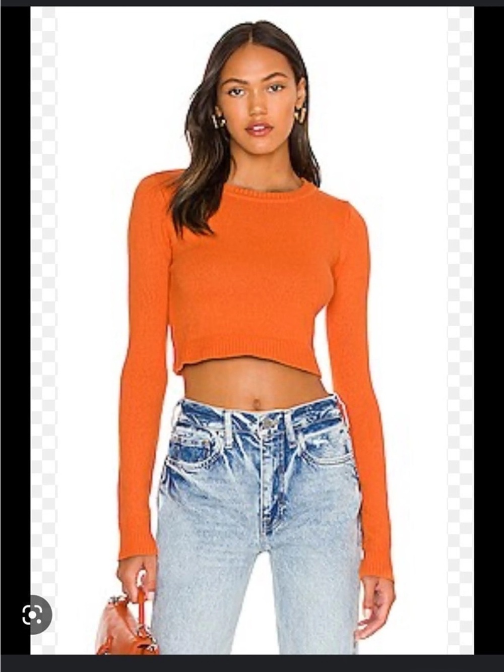 Fitted Crew Crop in Orange